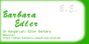 barbara edler business card